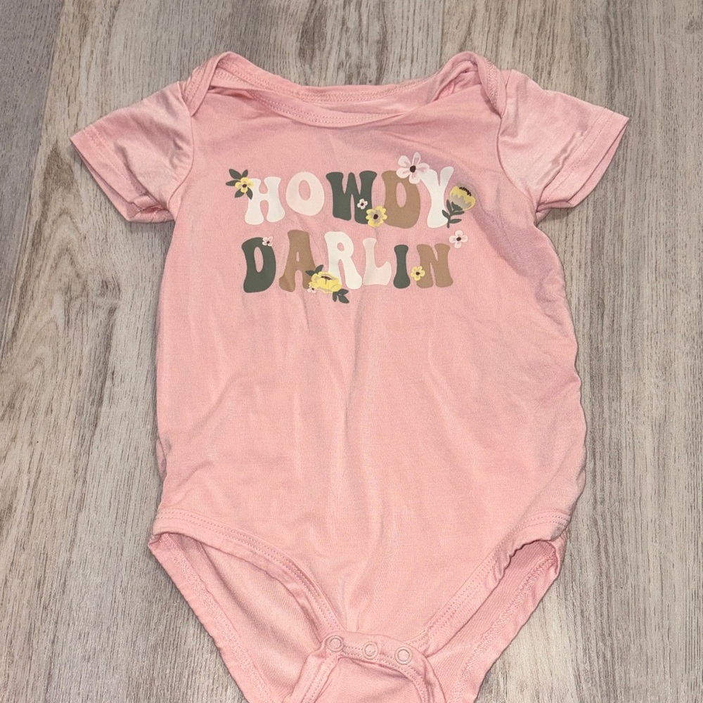 Baby Starters Pink 'Howdy Darlin' Bodysuit